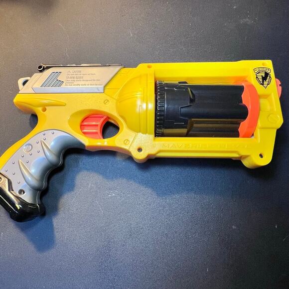 NERF N-Strike Maverick Rev-6 Quick Firing Blaster Rotating Barrel Dart Gun - Picture 4 of 5